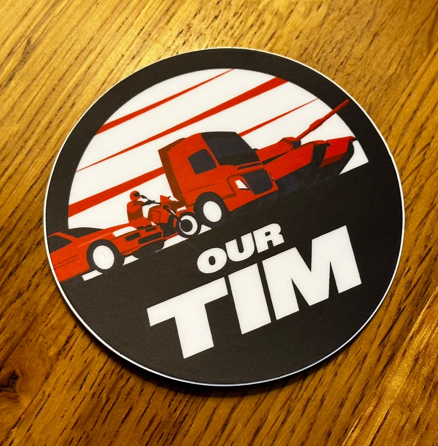 Our Tim Small Sticker - Roundel